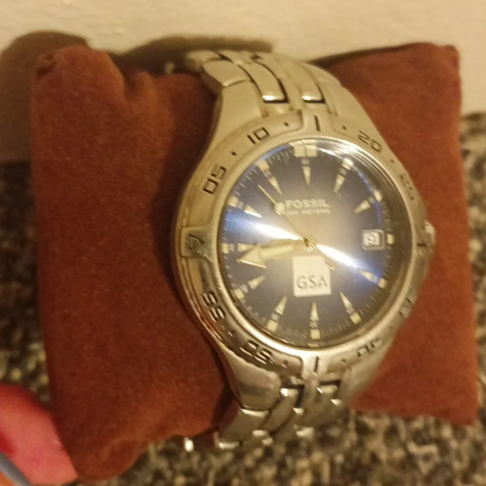 Fossil PR 5187 blue face GSA mens watch